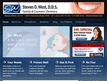 Tablet Screenshot of drstevenwest.com
